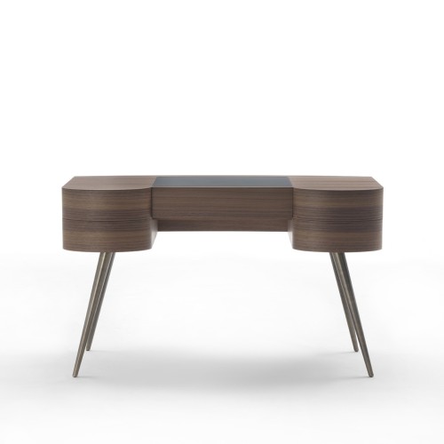 Coiffeuse 163 - Micol - Wooden dressing table with metal accents - Pacific Compagnie.