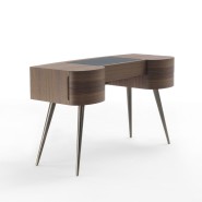 Coiffeuse 163 - Micol | Coiffeuse à trois miroirs, en bois et métal, marque Porada - Pacific Compagnie.