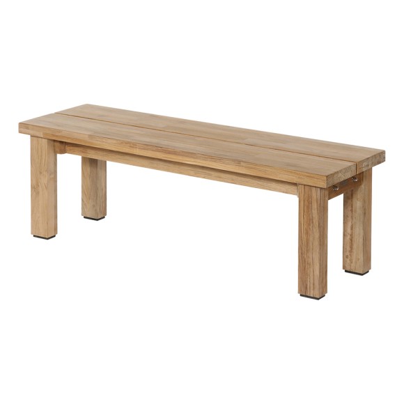 Banc 139 - Titan - Banc en teck massif, finition naturelle, idéal pour intérieur contemporain - Pacific Compagnie.