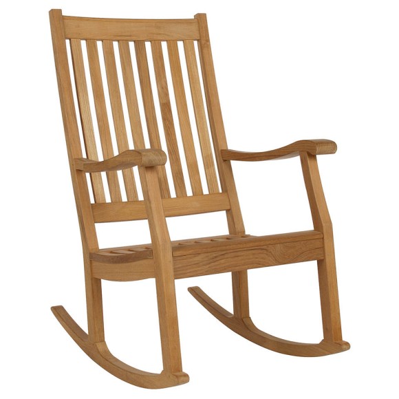 Fauteuil à bascule 139 - Newport - Fauteuil à bascule en teck massif, design élégant - Pacific Compagnie.