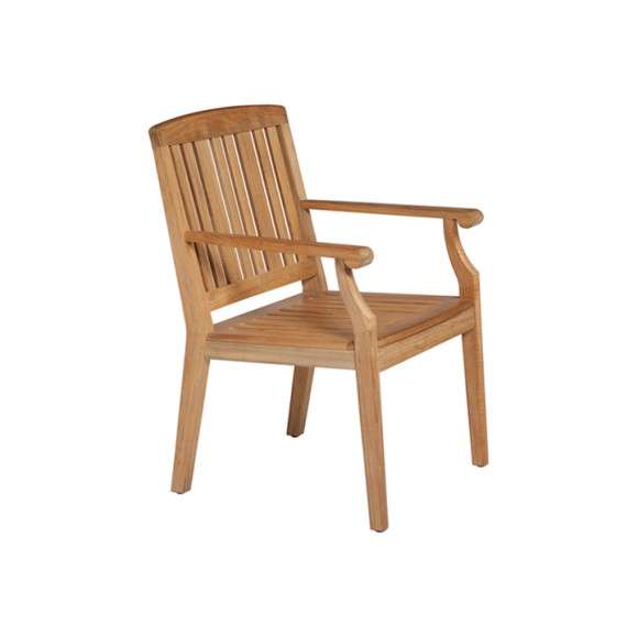 Fauteuil 139 - Chesapeake - Natural teak armchair with solid wood frame, W62.1 × H92.1 × D64.2 cm dimensions - Pacific Compagnie