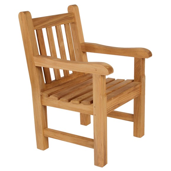 Fauteuil 139 - Glenland - Natural teak armchair with solid wood frame, perfect for modern living rooms - Pacific Compagnie.