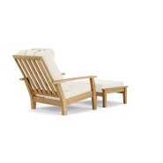 Fauteuil 139 - Haven – assise ergonomique teck naturel, finition lisse – Pacific Compagnie.