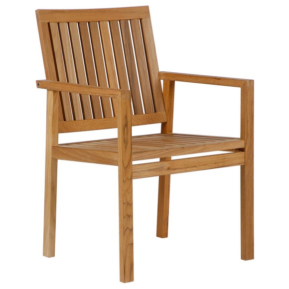 Fauteuil 139 - Linear - Fauteuil en teck massif, style moderne - Pacific Compagnie.