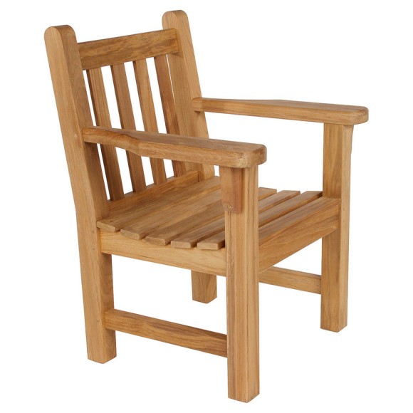 Fauteuil 139 - London - Fauteuil en teck massif, design londonien, couleur naturelle - Pacific Compagnie.