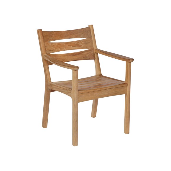 Fauteuil 139 - Monterey - Fauteuil en teck massif, finition nature, design contemporain - Pacific Compagnie.
