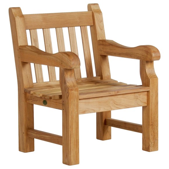 Fauteuil 139 - Rothesay - Natural teakwood solid armchair with elegant curved back, perfect for modern living spaces - Pacific C