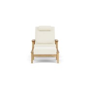 Repose - pieds 139-Haven - Elegant teak footrest, W79 × H39.5 × D65 cm, adds warm organic texture to any room - Pacific Compagni