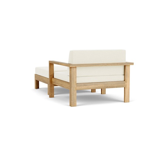 Repose - pieds 139-Linear - Repose-pieds élégant, dimensions 84 × 40 × 84 cm en teck - Pacific Compagnie.