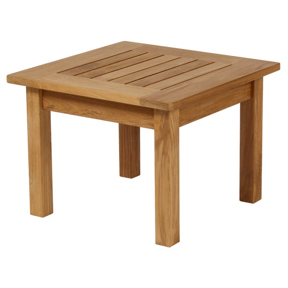 Table d'appoint 139 - Colchester - Natural teak side table, solid wood, compact 54 cm dimensions – Pacific Compagnie.