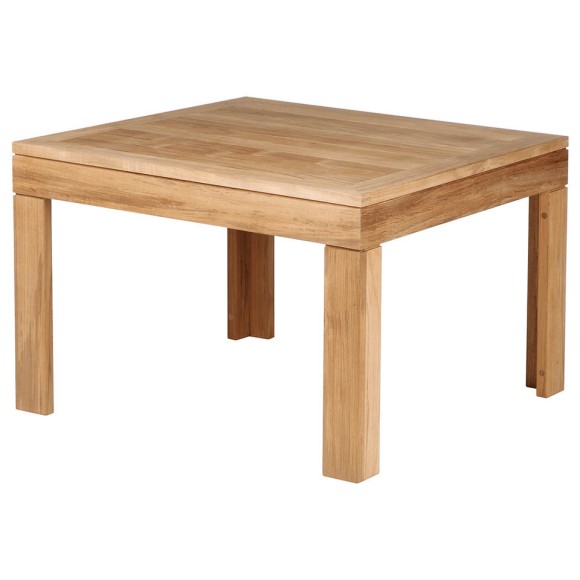 Table d'appoint 139 - Linear - Natural teak side table, solid wood, compact 76 cm square design - Pacific Compagnie.