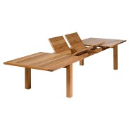 Table de repas 139 - Apex - Table de repas 139-Apex en teck naturel, dimensions 210 × 108 cm, style contemporain - Pacific Compa