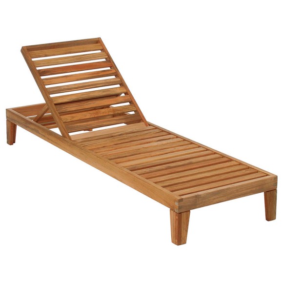 Transat 139 - Capri - Classic Barlow Tyrie teak sunbed, durable solid wood, multiple height settings - Pacific Compagnie.