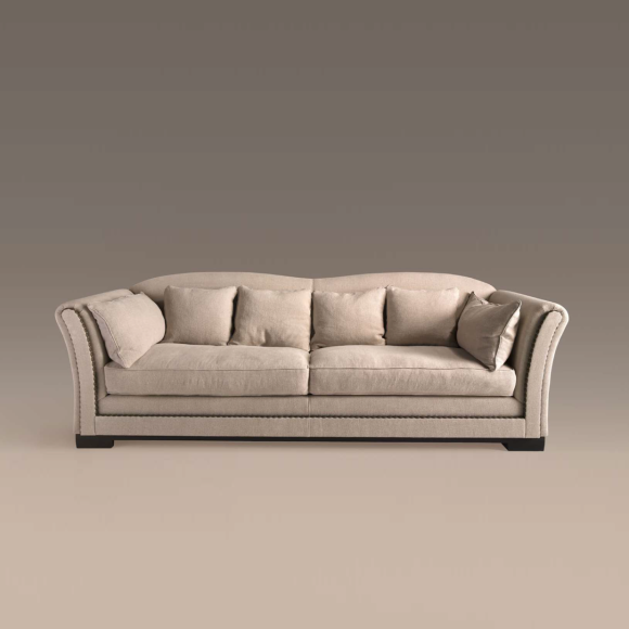 Canapé 39 - Charles - timeless design sofa, solid beech & pine, ergonomic back, 107 cm depth - Pacific Compagnie.