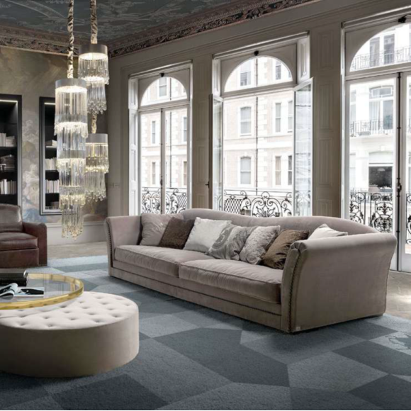 Canapé 39 - Charles XXL - Luxurious XXL sofa with solid wood legs, high‑density foam comfort and a range of colour choices to ma