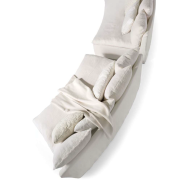 Canapé 39 - Clark Curved – version modulable 4 places, finition pin – Pacific Compagnie.