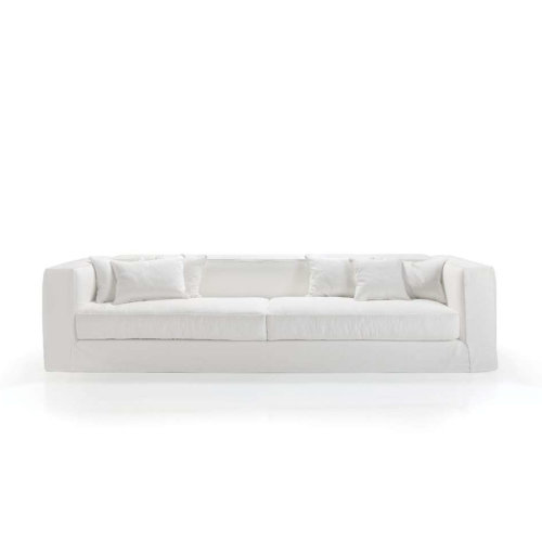 Canapé 39 - Malmö - large three‑seat sofa, 324 cm width, natural wood finish - Pacific Compagnie.