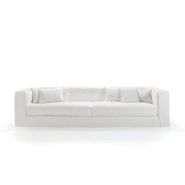 Canapé 39 - Malmö - large three‑seat sofa, 324 cm width, natural wood finish - Pacific Compagnie.
