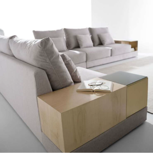 Canapé Modulaire 39 - Rosewood - Stylish modular couch, sleek metal legs - Pacific Compagnie.