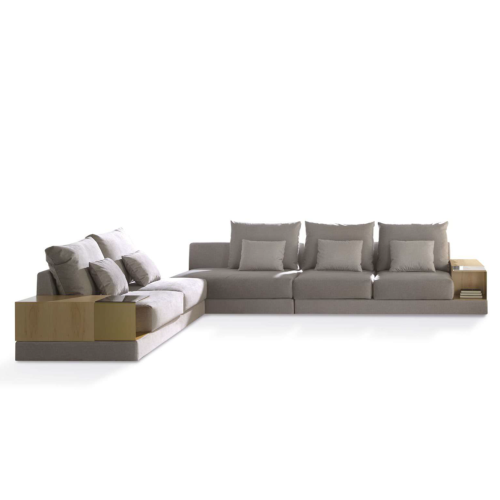 Canapé Modulaire 39‑Rosewood - Canapé modulable en bois de hêtre, pin et métal - Pacific Compagnie.