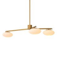 Chandelier 24‑Evergreen - Sleek brass canopy with crystal accents – Pacific Compagnie.