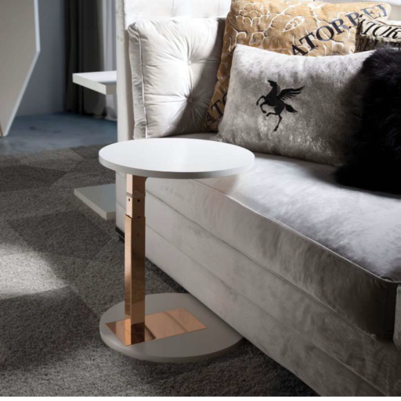 Table d'appoint 39 - Virgin Island - Compact beech side table with steel legs - Pacific Compagnie.