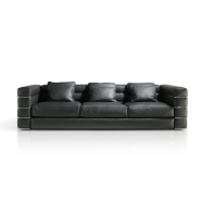 Canapé 39‑Babylon Berlin - Compact beech‑pine sofa, metal accents, versatile color - Pacific Compagnie.