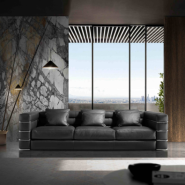 Canapé 39‑Babylon Berlin - Mid‑size modern sofa, wooden frame, customizable hue - Pacific Compagnie.