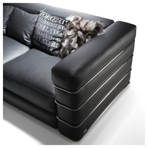 Canapé 39‑Babylon Berlin - Contemporary sofa, pine‑beech blend, metal detail, adaptable colors - Pacific Compagnie.