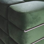 Canapé Modulaire 39 - Babylon Berlin - Modular sofa with beech‑pine frame, metal accents - Pacific Compagnie.