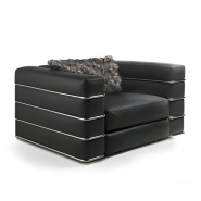 Fauteuil 39 - Babylon Berlin - Fauteuil élégant bois et métal, coloris variés - Pacific Compagnie.