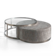 Table basse 39 - Cold Walton – finition bois de hêtre, cadre métallique – Pacific Compagnie.