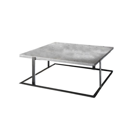 Table basse 39 - Dolomita - Compact steel coffee table, versatile colors, 37 cm height - Pacific Compagnie.