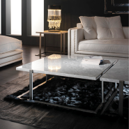 Table basse 39 - Dolomita - Table basse steel 100 × 100 cm, design moderne - Pacific Compagnie.