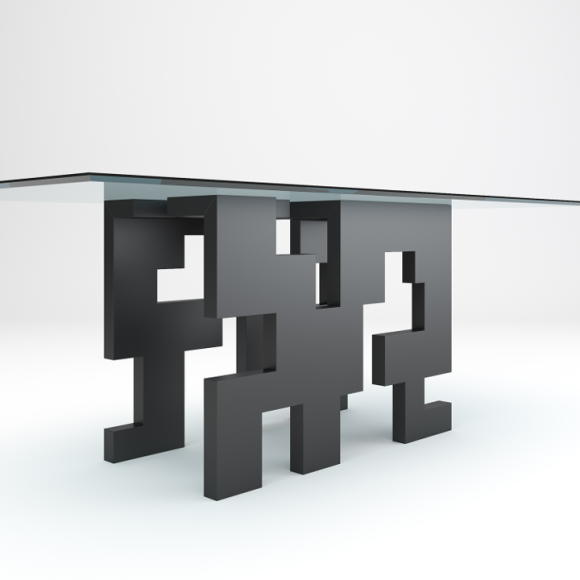 Table de repas 39 - Potemkin, bois hêtre, design moderne - Pacific Compagnie.
