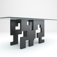 Table de repas 39 - Potemkin - Sleek beech-pine dining table, 220 cm wide - Pacific Compagnie.