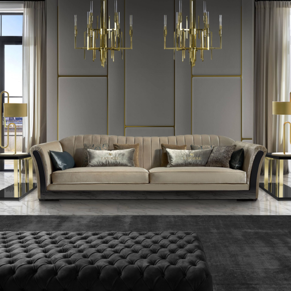 Canapé 39 - Charles New - Modern sofa with beech‑pine frame, high‑density foam - Pacific Compagnie.