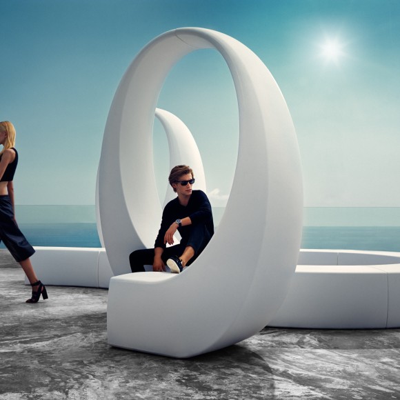 Banc Arche 111 - And - Sleek outdoor bench, durable eco-friendly material - Pacific Compagnie.