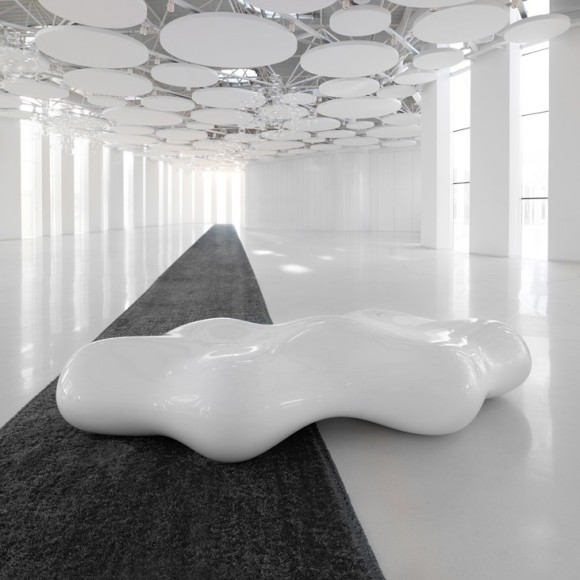 Banc 111 - Lava - Modern recyclable polyethylene bench, 260 cm long - Pacific Compagnie.