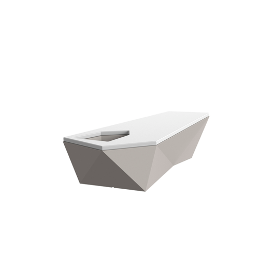 Banc 111 - Faz - Modern recyclable bench, sleek design for patios - Pacific Compagnie.