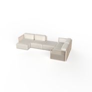 Canapé Modulaire 111 - The Factory - contemporary aluminum lounge, interchangeable pieces - Pacific Compagnie.