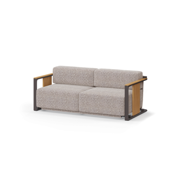 Canapé 111 - Tulum - aluminum‑teak modular lounge - Pacific Compagnie.