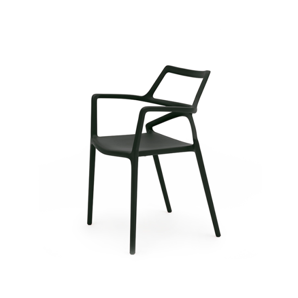 Chaise 111 - Delta - Chaise design en polyéthylène recyclable, couleur multiple - Pacific Compagnie.