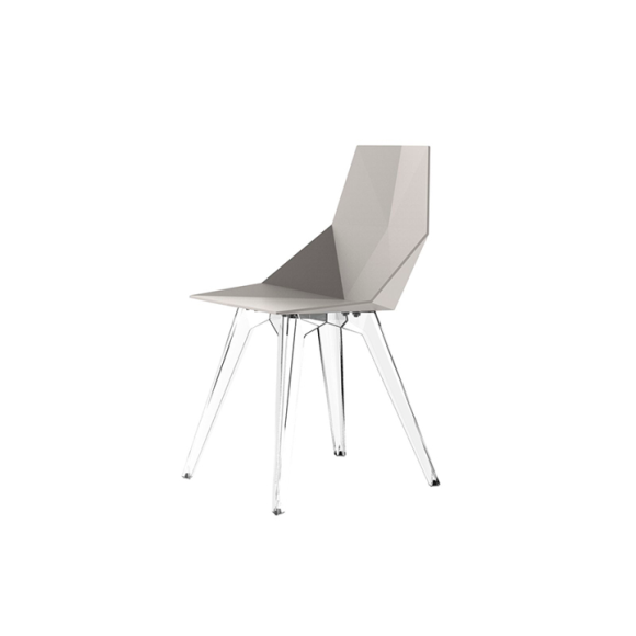 Chaise 111 - Faz Clear Legs – style épuré, polycarbonate transparent – Pacific Compagnie.