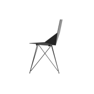 Chaise 111 - Faz Steel Legs – sleek armless polypropylene chair – Pacific Compagnie.