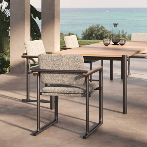 Chaise 111 - Tulum - Design aluminium‑teck, coloris variés - Pacific Compagnie.