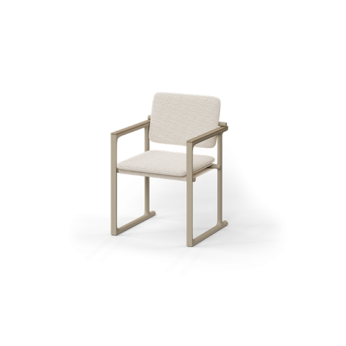 Chaise 111 - Tulum - Minimalist teak‑capped chair, perfect for patio décor - Pacific Compagnie.