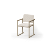 Chaise 111 - Tulum - Minimalist teak‑capped chair, perfect for patio décor - Pacific Compagnie.