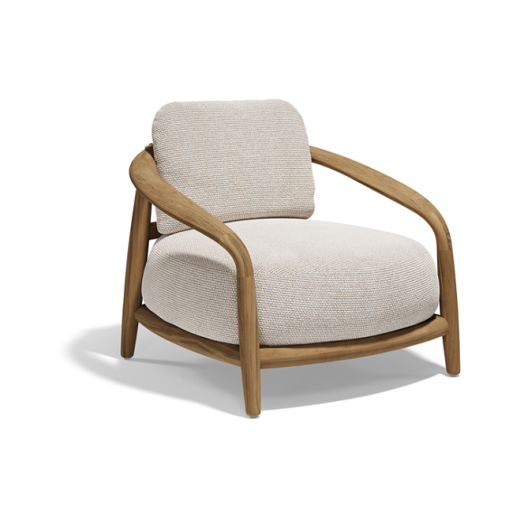 Fauteuil 111 - Fusta - Sleek teak armchair, compact design - Pacific Compagnie.