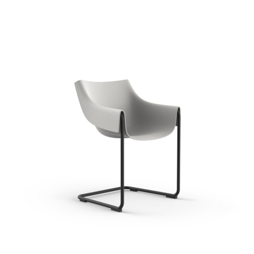 Fauteuil 111 - Manta - elegant curve, resilient resin material - Pacific Compagnie.